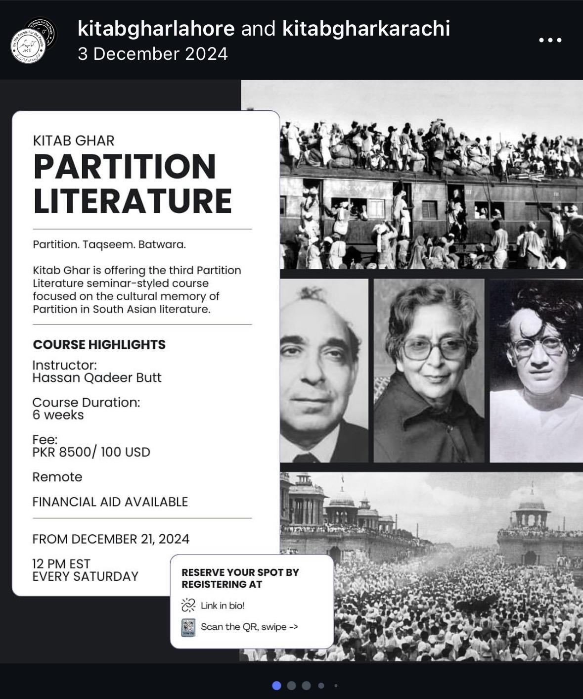 Partition Literature seminar